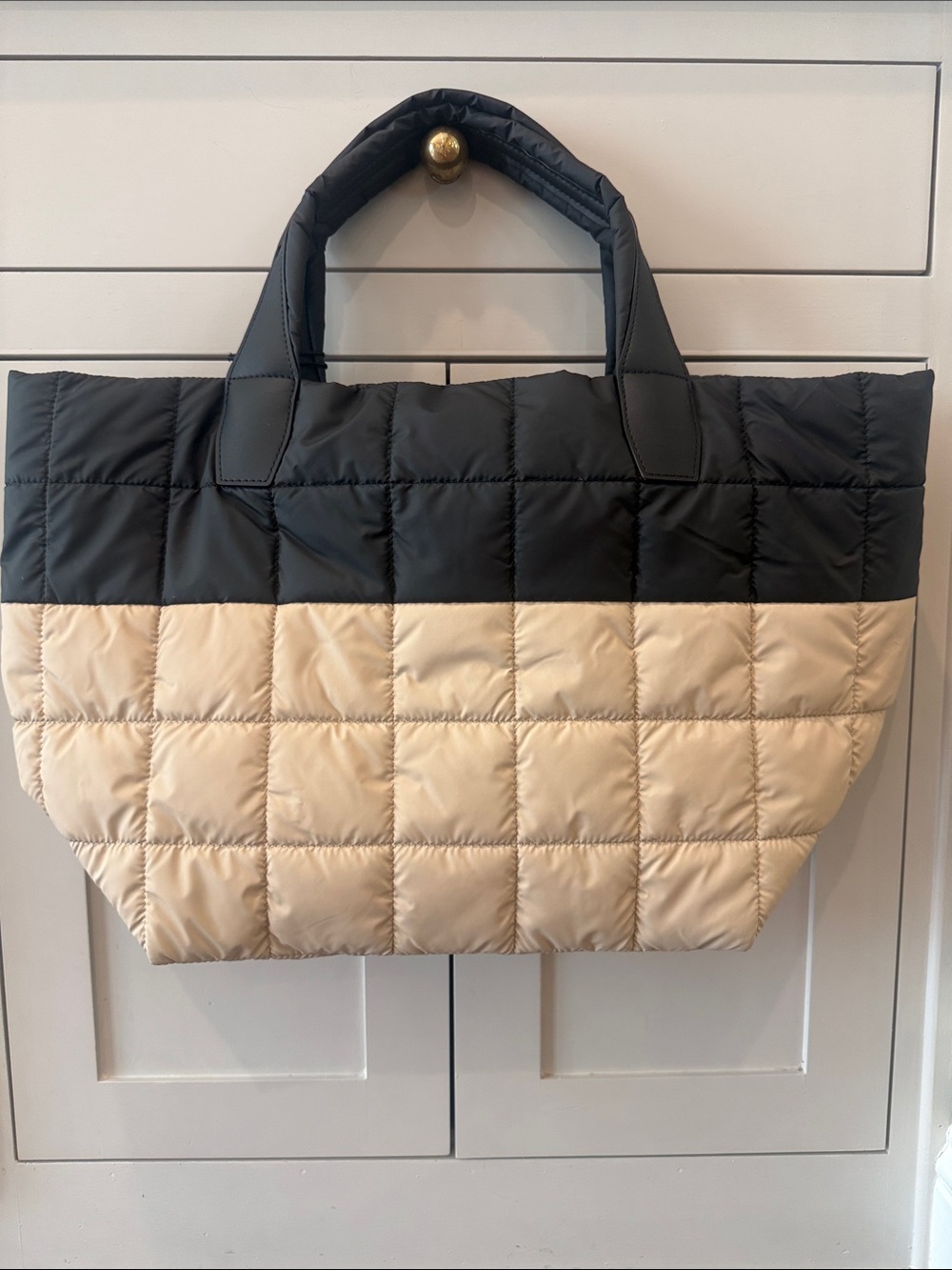 NWT Vee Collective Medium Porter Tote Bag - Black Desert Quilted Puffer - Picture 3 of 4